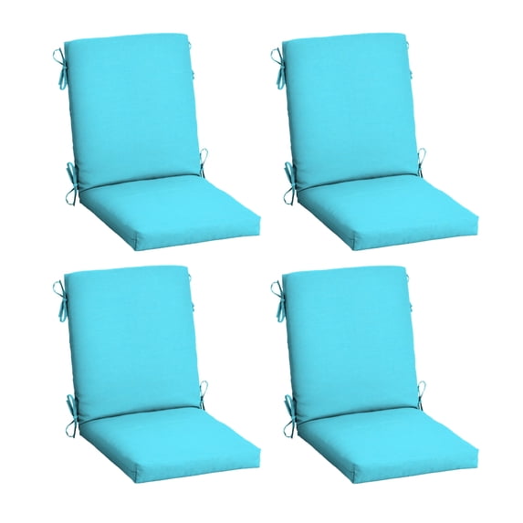 ARDEN 4-Pack Outdoor Patio Dining Chair Cushion, 20x44, Rain-Proof Seat Pad, Fade-Resistant Outdoor Cushion Pool Blue Leala