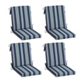 thumbnail image 1 of ARDEN 4-Pack Outdoor Patio Dining Chair Cushion, 20x44, Rain-Proof Seat Pad, Fade-Resistant Outdoor Cushion Sapphire Aurora Blue Stripe, 1 of 13