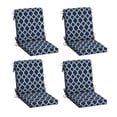 thumbnail image 1 of ARDEN 4-Pack earthFIBER Outdoor Patio Dining Chair Cushion, 20x44, Rain-Proof Seat Pad, Fade-Resistant Outdoor Cushion Sapphire Blue Garden Trellis, 1 of 9