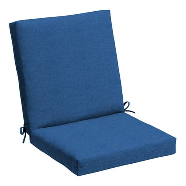 ARDEN Basics Outdoor Midback Dining Chair Cushion, 19.5 x 17, Water Repellent and Fade Resistant, Cobalt Blue Mila