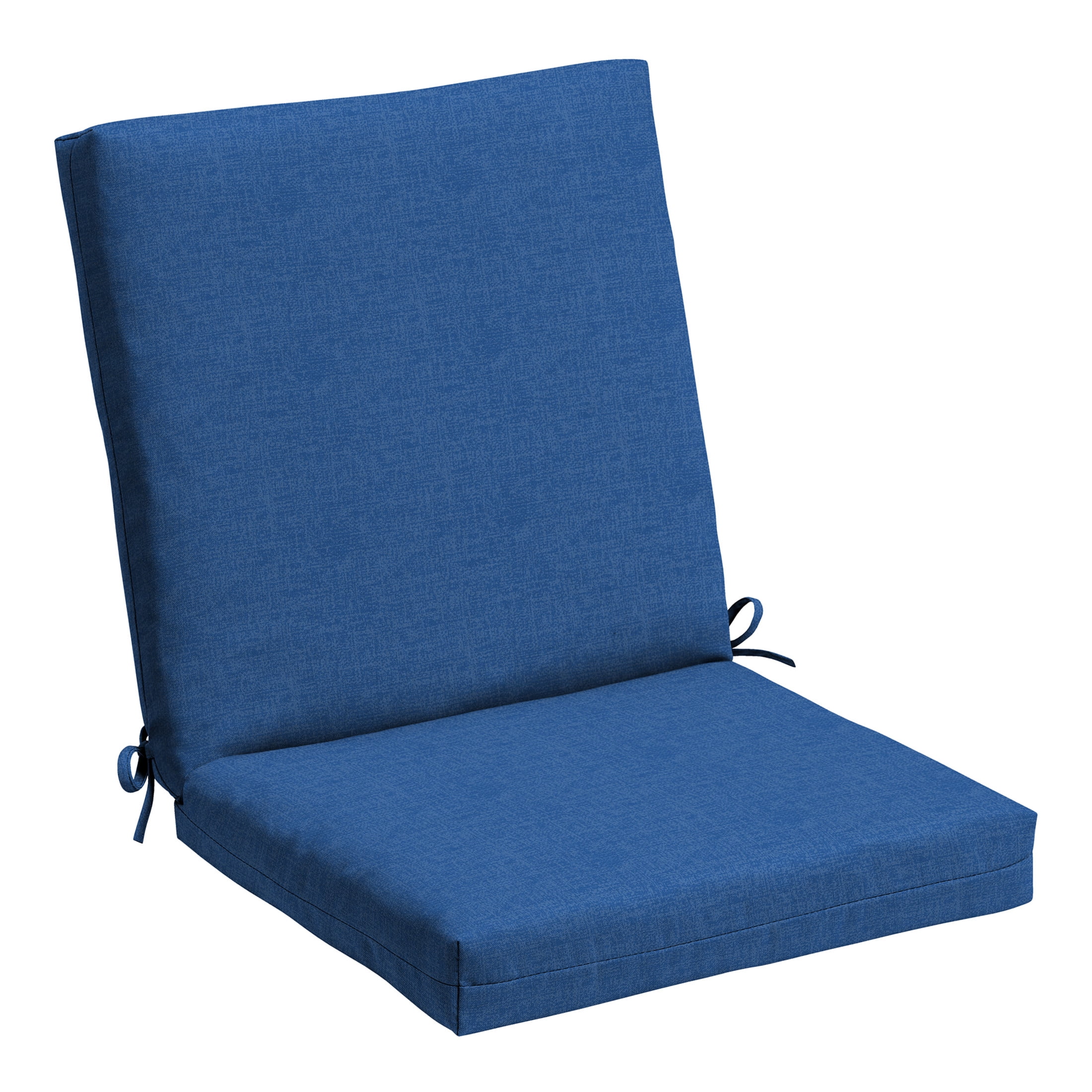 ARDEN Basics Outdoor Midback Dining Chair Cushion, 19.5 x 17, Rain-Proof and Fade Resistant, Cobalt Blue Mila
