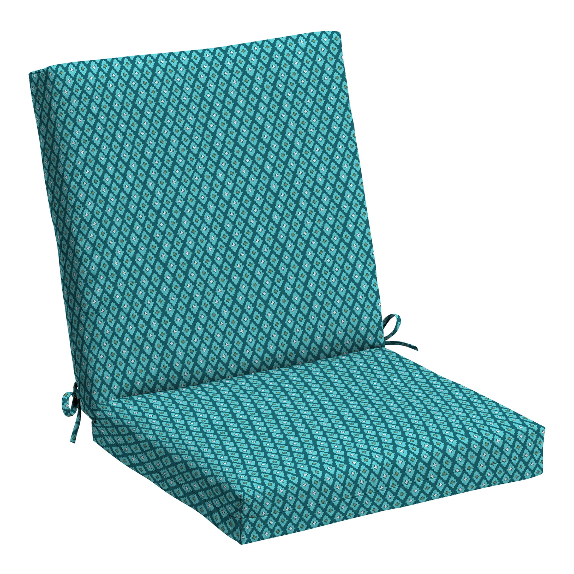 ARDEN Basics Outdoor Midback Dining Chair Cushion, 19.5 x 17, Rain-Proof and Fade Resistant, Luna Geometric