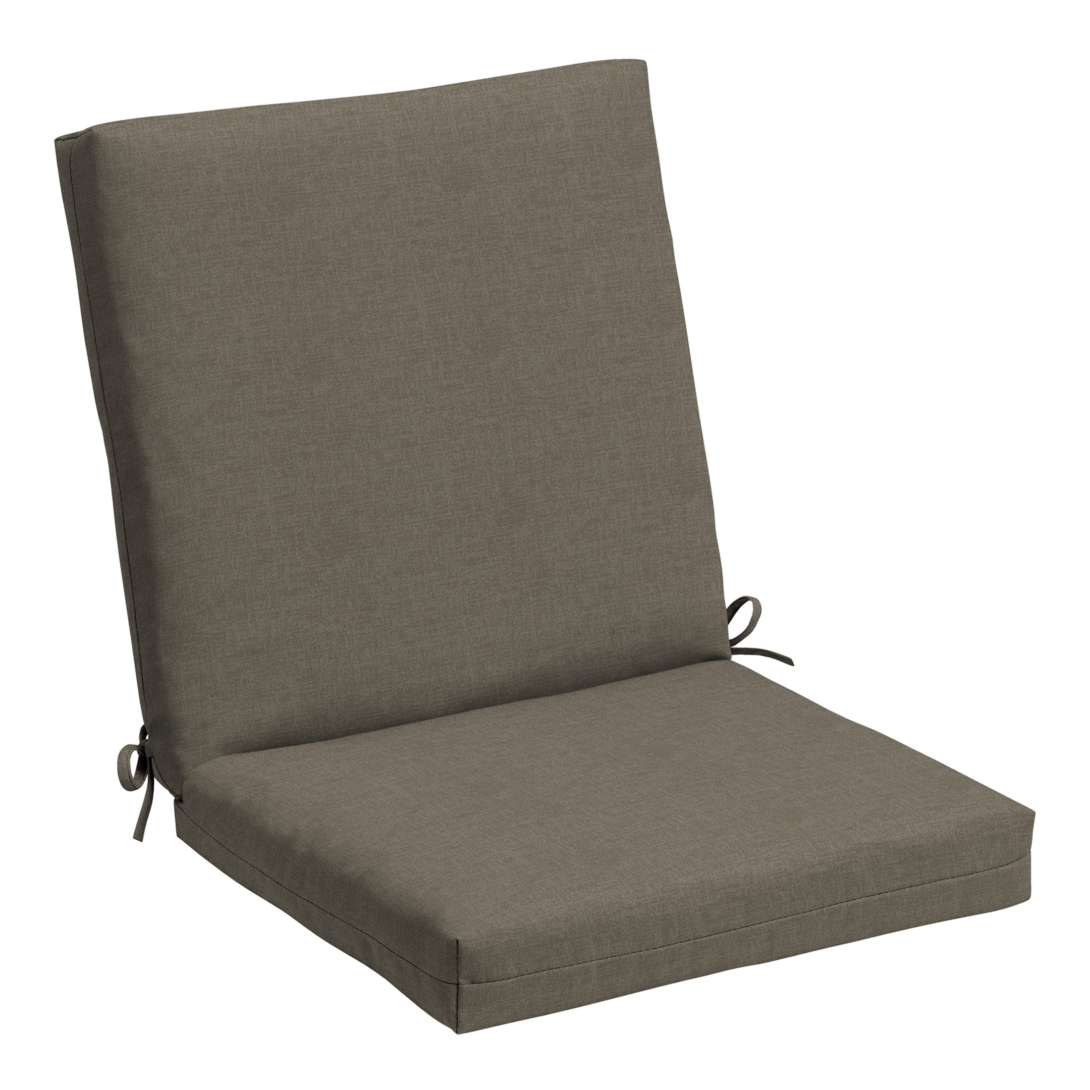 ARDEN Basics Outdoor Midback Dining Chair Cushion, 19.5 x 17, Rain-Proof and Fade Resistant, Mink Brown Mila