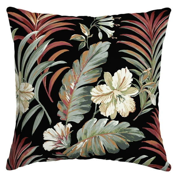 ARDEN Essentials Outdoor Pillow 16 x 16, Simone Black Tropical