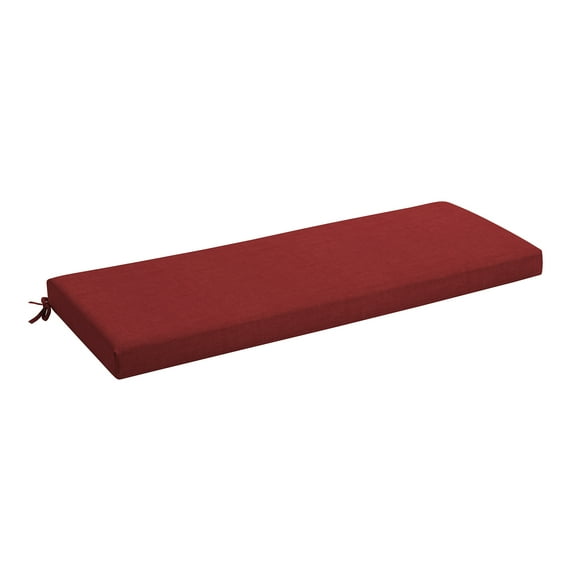 ARDEN Foam Outdoor Bench Cushion, 48 x 18, made with ProFoam, Rain-proof, Fade Resistant, Ruby Red Leala