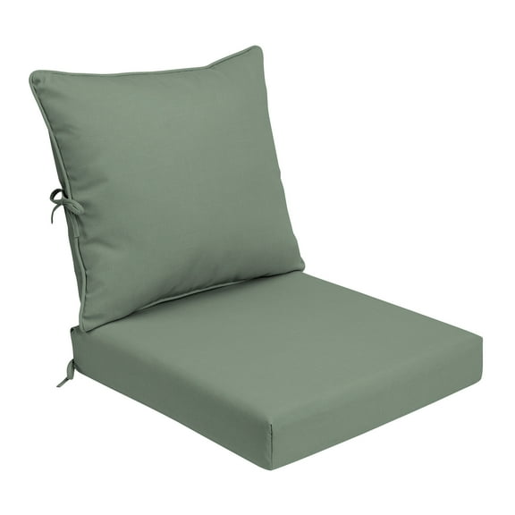 ARDEN Foam Outdoor Deep Seat Cushion Set, 24 x 24, made with ProFoam, Rain-proof, Fade Resistant, Sage Green Texture