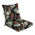 thumbnail image 1 of ARDEN Foam Outdoor Deep Seat Cushion Set, 24 x 24, made with ProFoam, Rain-proof, Fade Resistant, Simone Black Tropical, 1 of 9