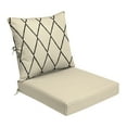 thumbnail image 1 of ARDEN Foam Outdoor Deep Seat Cushion Set, 24 x 24, made with ProFoam, Rain-proof, Fade Resistant, Tan Diamond Trellis, 1 of 9