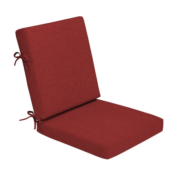 ARDEN Foam Outdoor Dining Chair Cushion, 20 x 20, made with ProFoam, Rain-proof, Fade Resistant, Ruby Red Leala
