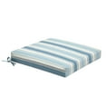 thumbnail image 1 of ARDEN Foam Outdoor Dining Seat Cushion, 19 x 19, made with ProFoam, Rain-proof, Fade Resistant, French Blue Linen Stripe, 1 of 8