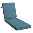 thumbnail image 1 of ARDEN Foam Outdoor Double Welted Chaise Lounge Cushion, 21 x 72, made with ProFoam, Rain-proof, Fade Resistant, Denim Blue Woven Solid, 1 of 9