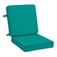 thumbnail image 1 of ARDEN Foam Outdoor Double Welted Dining Chair Cushion, 20 x 20, made with ProFoam, Rain-proof, Fade Resistant, Heathered Teal Woven Solid, 1 of 9