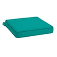 thumbnail image 1 of ARDEN Foam Outdoor Double Welted Dining Seat Cushion, 19 x 19, made with ProFoam, Rain-proof, Fade Resistant, Heathered Teal Woven Solid, 1 of 8