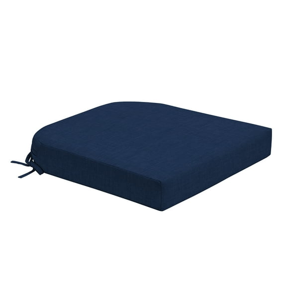 ARDEN Foam Outdoor Round Back Seat Cushion, 20 x 19, made with ProFoam, Rain-proof, Fade Resistant, Sapphire Blue Leala