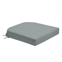 ARDEN Foam Outdoor Round Back Seat Cushion, 20 x 19, made with ProFoam, Rain-proof, Fade Resistant, Stone Grey Leala
