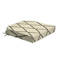 thumbnail image 1 of ARDEN Foam Outdoor Round Back Seat Cushion, 20 x 19, made with ProFoam, Rain-proof, Fade Resistant, Tan Diamond Trellis, 1 of 9