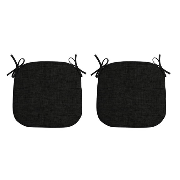 ARDEN Indoor/Outdoor Foam Seat Pad, 2 Pack, 17 x 16, Patio Cushion, Water repellent, Fade Resistant, Foam Cushion Black Leala