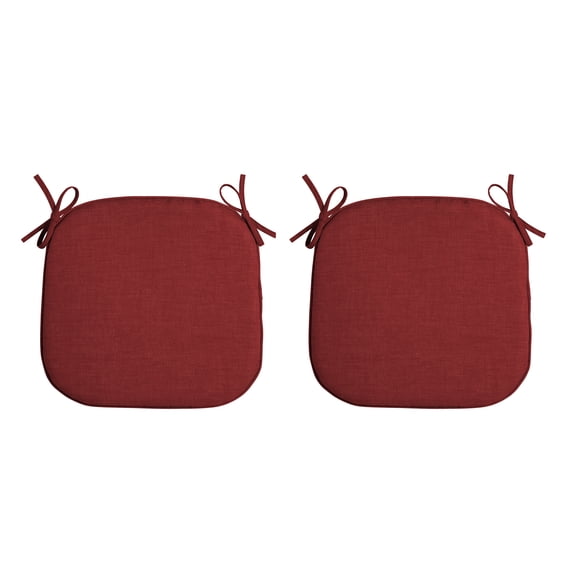 ARDEN Indoor/Outdoor Foam Seat Pad, 2 Pack, 17 x 16, Patio Cushion, Water repellent, Fade Resistant, Foam Cushion Ruby Red Leala