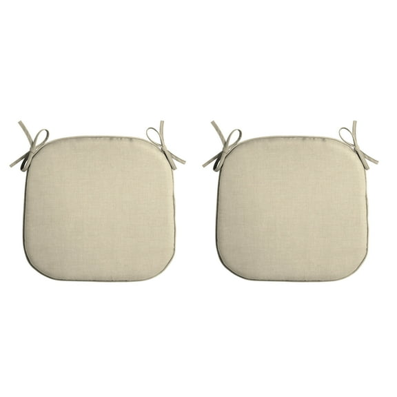 ARDEN Indoor/Outdoor Foam Seat Pad, 2 Pack, 17 x 16, Patio Cushion, Water repellent, Fade Resistant, Foam Cushion Tan Leala