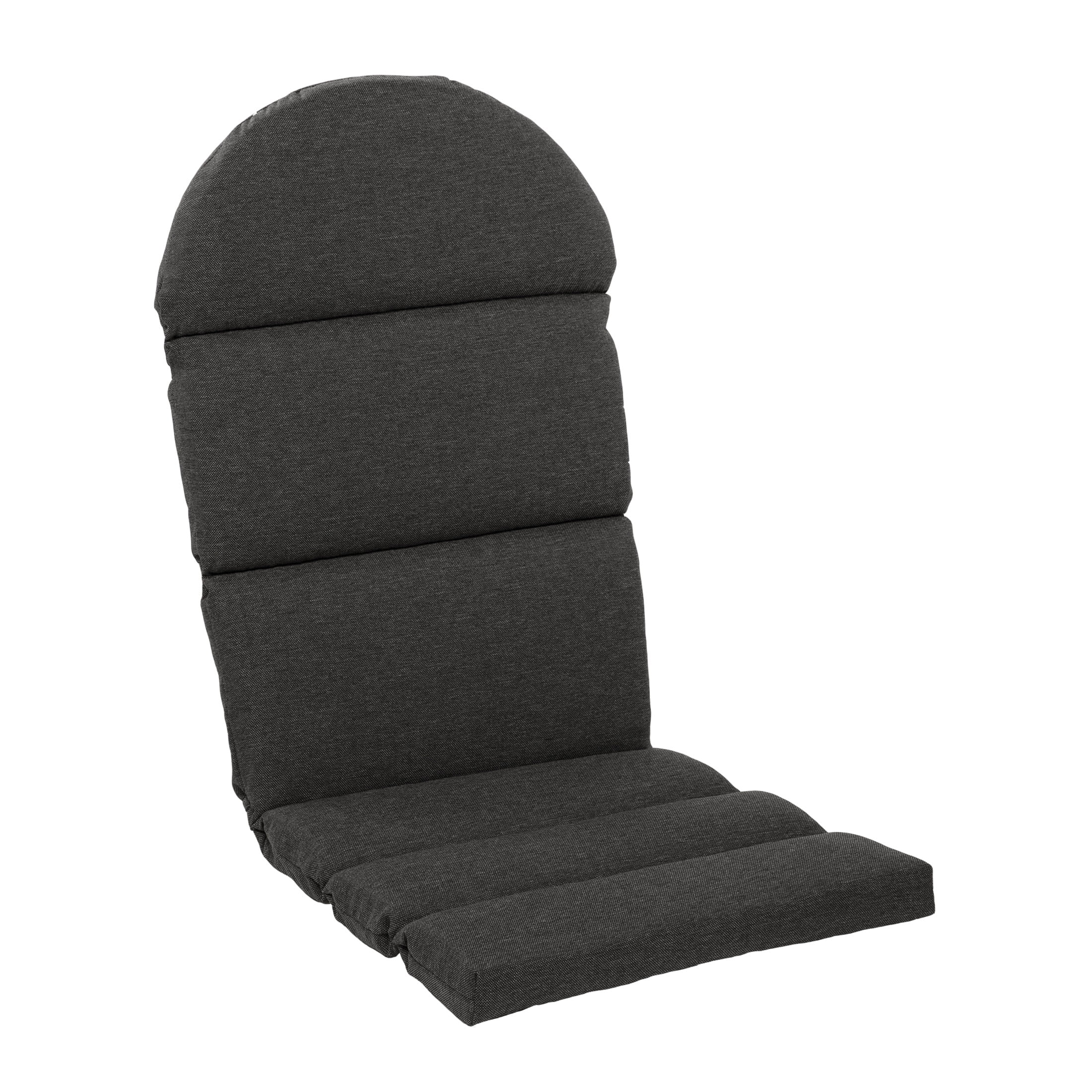 Ink Charcoal Black Outdoor Adirondack Chair Cushion with Recycled Fabric