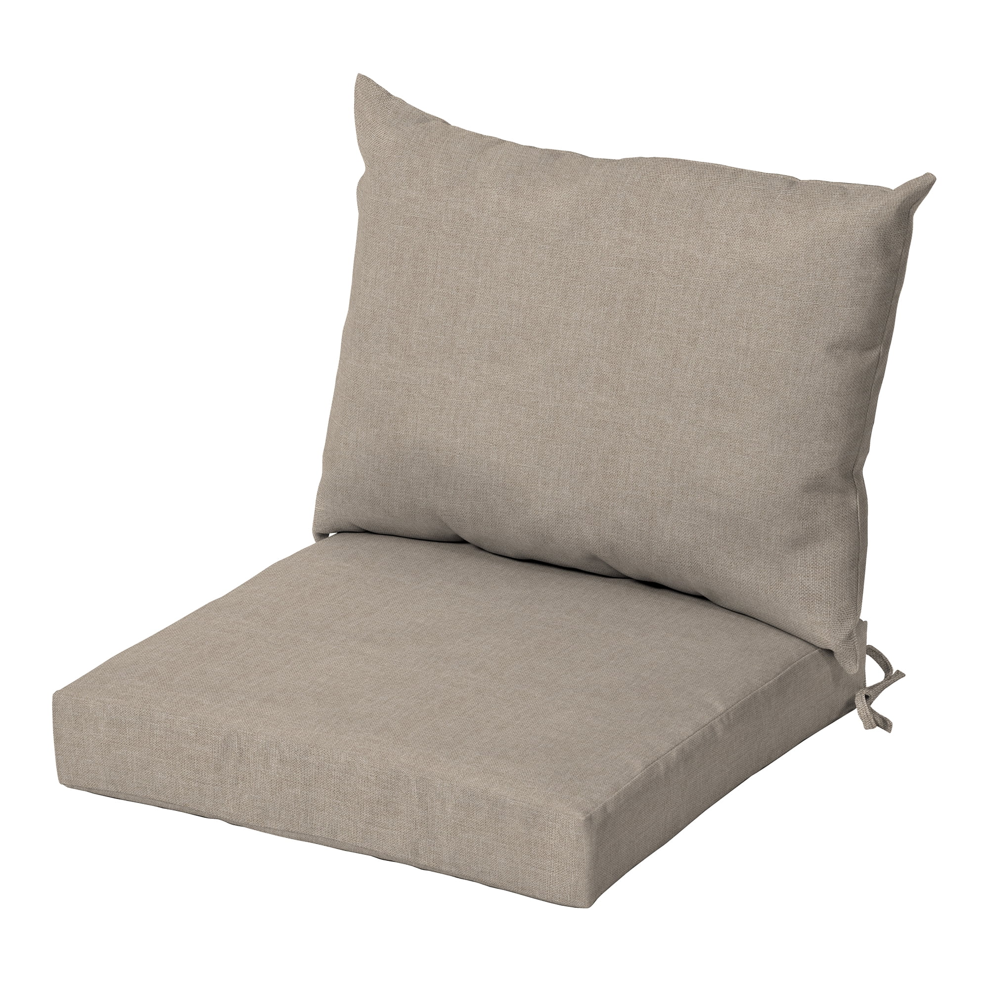 Natural Tan Olefin Outdoor Dining Chair Cushion Set