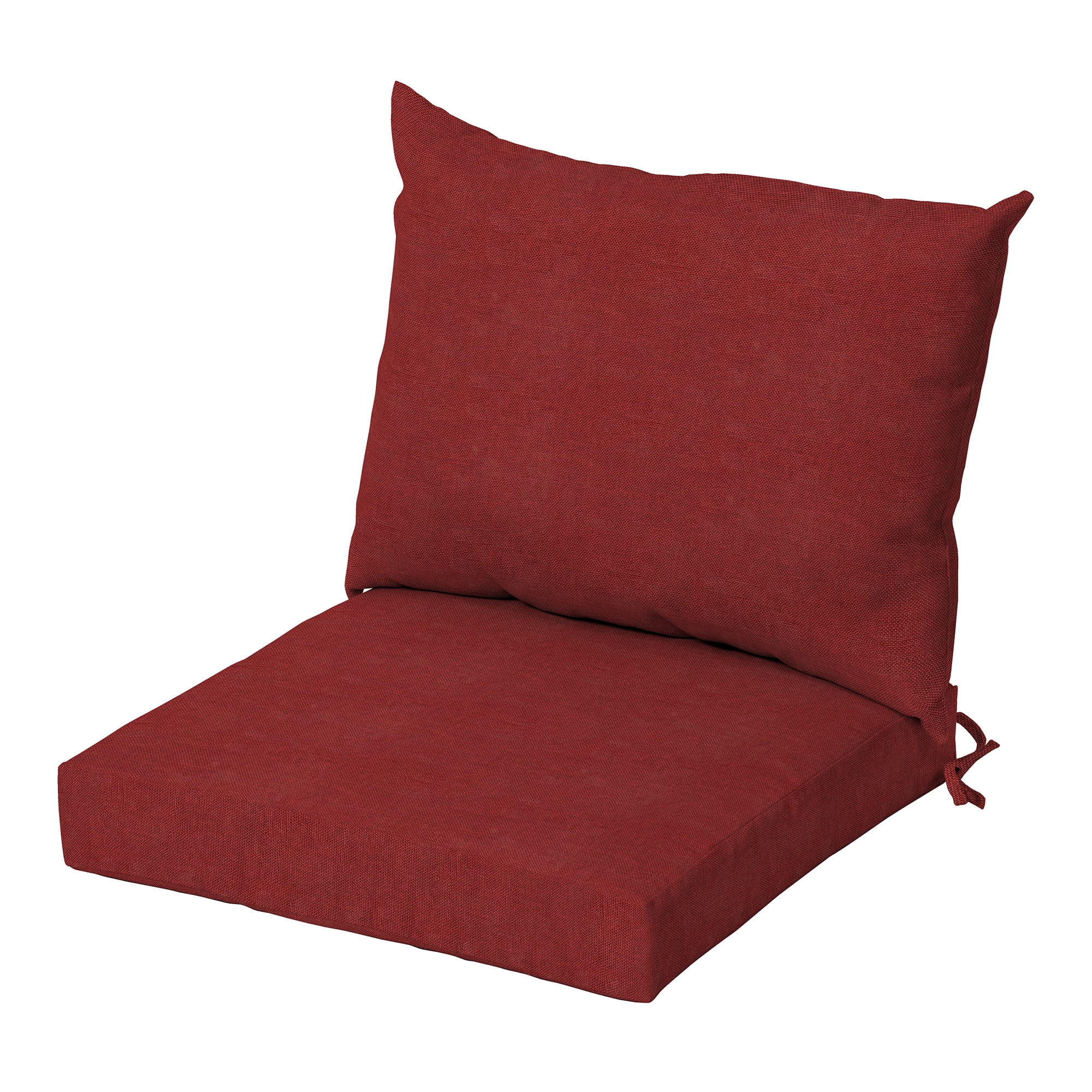 ARDEN Oceantex Outdoor Dining Chair Cushion Set, 21 x 38, Recycled Fabric, Water Repellent, Fade Resistant 21 x 38, Nautical Red