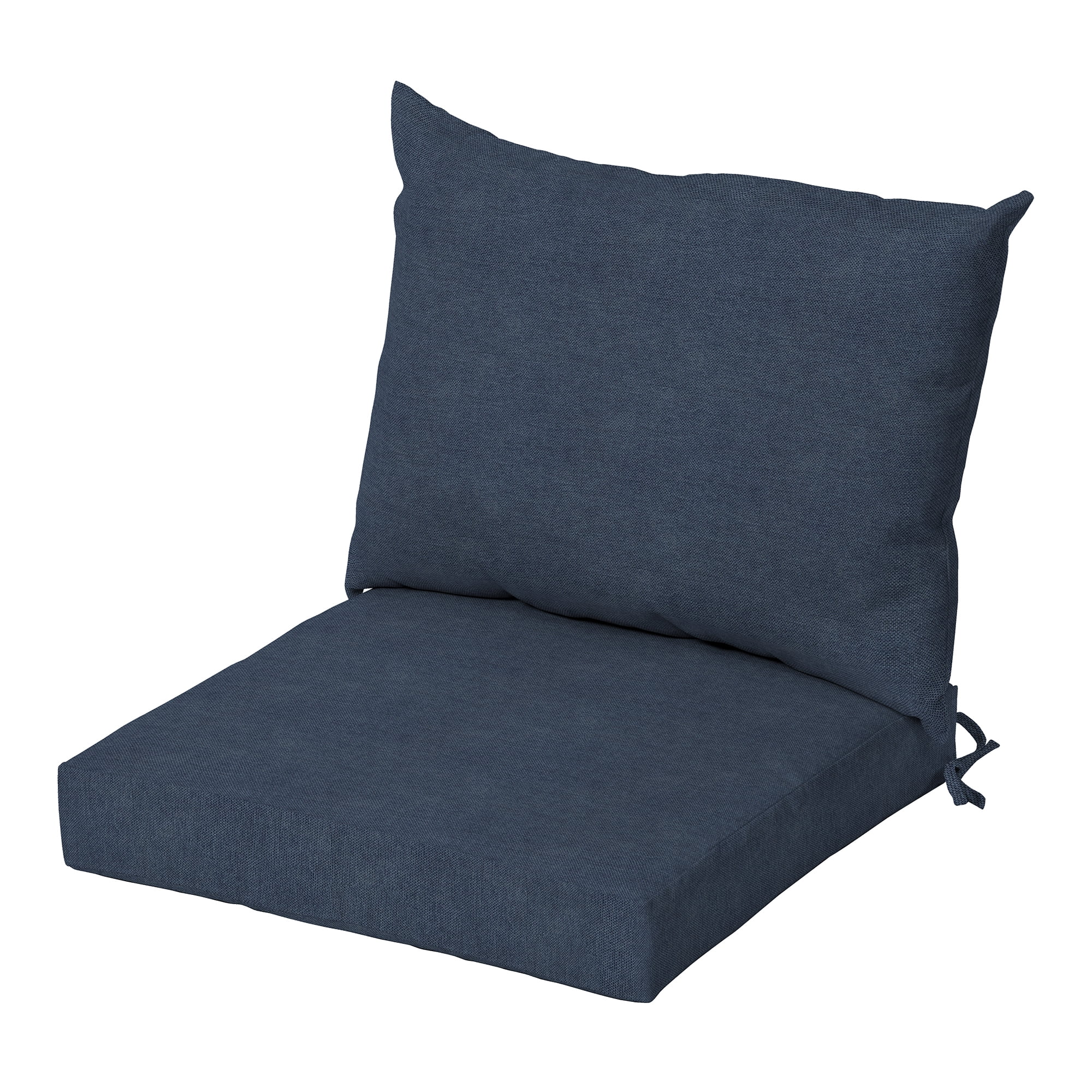 ARDEN Oceantex Outdoor Dining Chair Cushion Set, 21 x 38, Recycled Fabric, Water Repellent, Fade Resistant 21 x 38, Ocean Blue