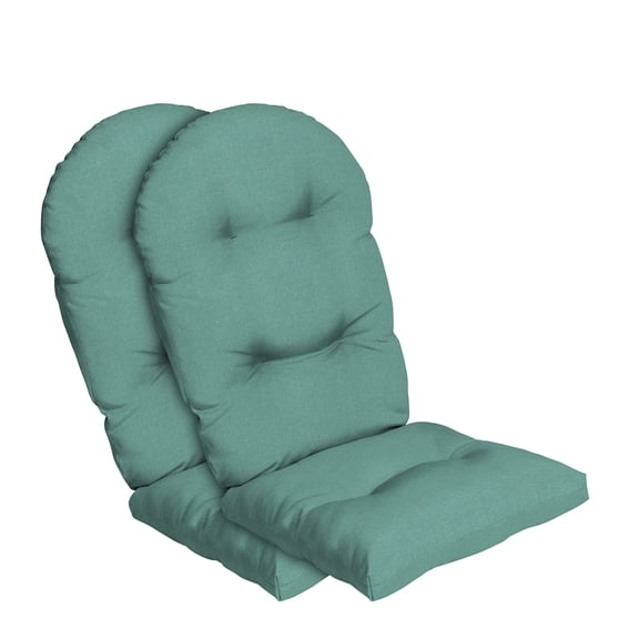 ARDEN Oceantex Outdoor Plush Modern Tufted Adirondack Cushion, 2 Pack, 20 x 18, Water Repellent, Fade Resistant 20 x 18, Seafoam Green