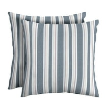 ARDEN Oceantex Outdoor Toss Pillow 18 x 18, 2 Pack 18 x 18, Ocean Blue Stripe