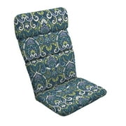 ARDEN Outdoor Adirondack or Rocking Chair Cushion, 20 x 17, Water Repellent, Fade Resistant 20 x 17, Sapphire Aurora Blue Damask