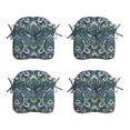 thumbnail image 1 of ARDEN Outdoor Bistro Seat Cushion (4 Pack) 15 inch, Sapphire Aurora Blue Damask, 1 of 9