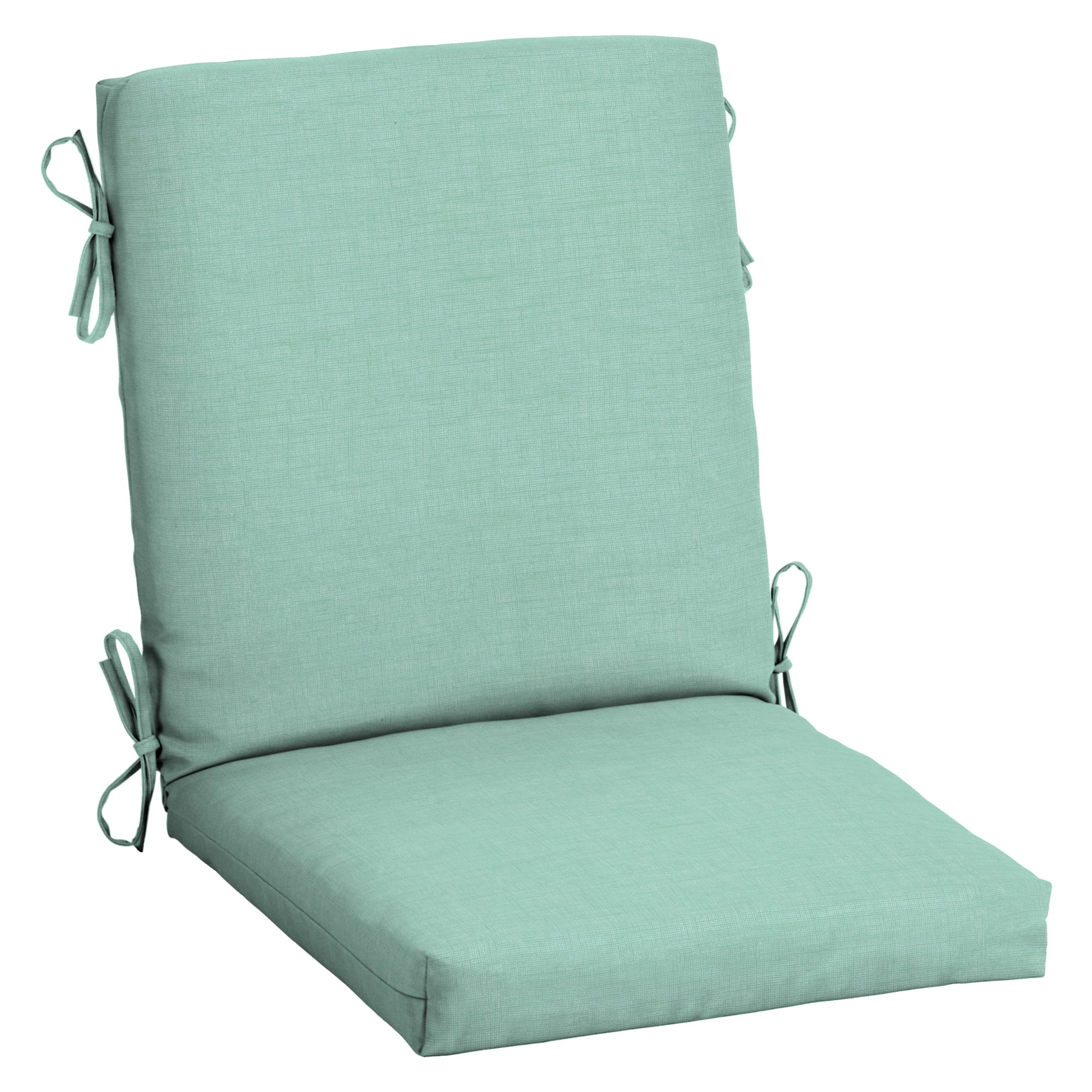 Aqua Leala Midback Outdoor Dining Chair Cushion with Ties