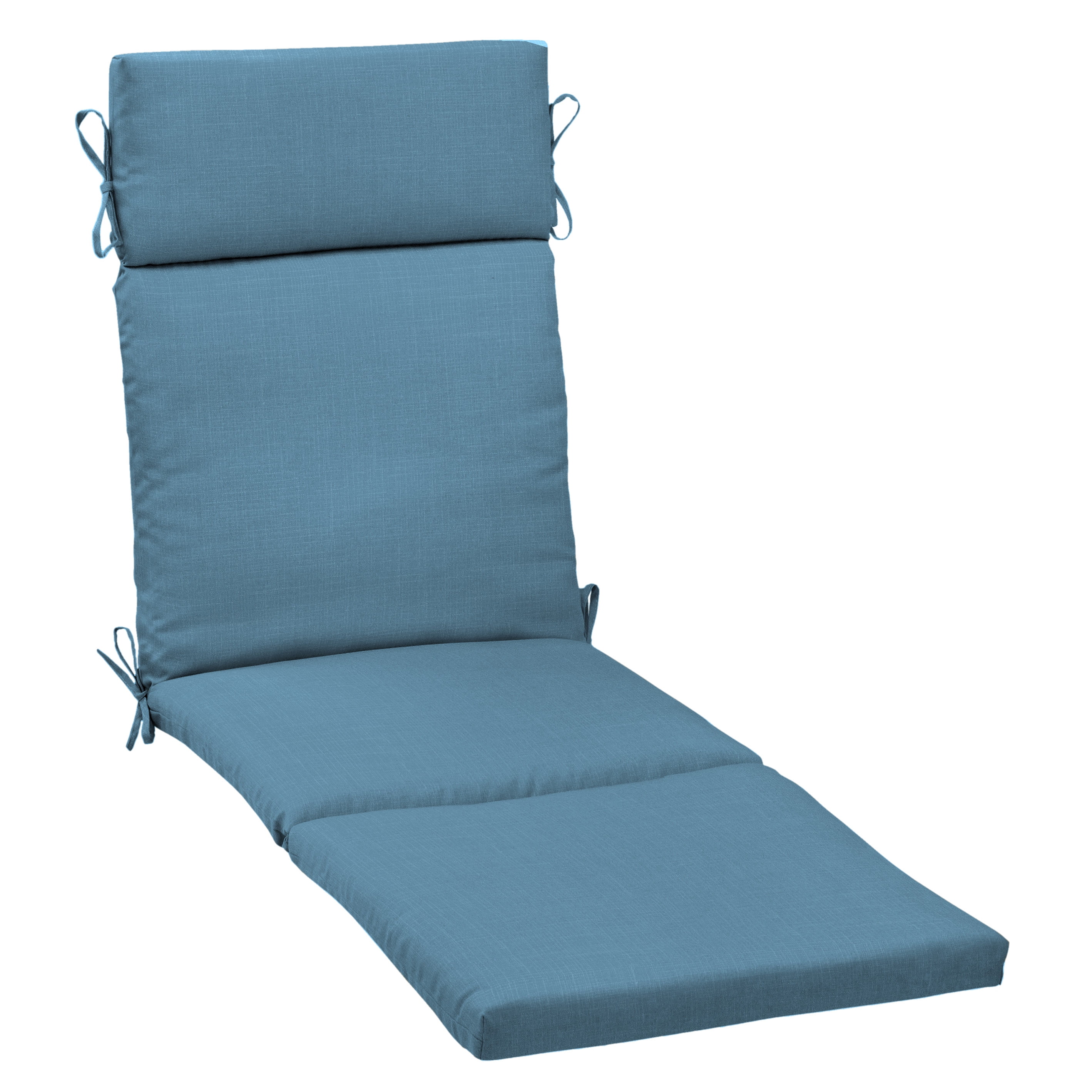 French Blue Water Repellent Outdoor Chaise Lounge Cushion