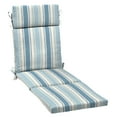 thumbnail image 1 of ARDEN Outdoor Chaise Lounge Cushion 72 x 21, French Blue Linen Stripe, 1 of 6