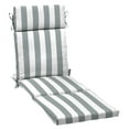 thumbnail image 1 of ARDEN Outdoor Chaise Lounge Cushion 72 x 21, Stone Grey Cabana Stripe, 1 of 11