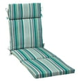 thumbnail image 1 of ARDEN Outdoor Chaise Lounge Cushion 72 x 21, Teal Cobalt Stripe, 1 of 6