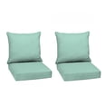 thumbnail image 1 of ARDEN Outdoor Deep Seat Cushion Set (2-Pack), 24 in x 24 in, Weather-Proof, Rain-Proof, Fade Resistant Patio Cushion for Chair, Sofa, and Couch Aqua Leala, 1 of 9