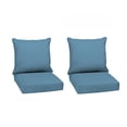 thumbnail image 1 of ARDEN Outdoor Deep Seat Cushion Set (2-Pack), 24 in x 24 in, Weather-Proof, Rain-Proof, Fade Resistant Patio Cushion for Chair, Sofa, and Couch French Blue Texture, 1 of 9
