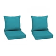 thumbnail image 1 of ARDEN Outdoor Deep Seat Cushion Set (2-Pack), 24 in x 24 in, Weather-Proof, Rain-Proof, Fade Resistant Patio Cushion for Chair, Sofa, and Couch Lake Blue Leala, 1 of 9