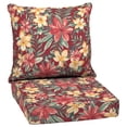 thumbnail image 1 of ARDEN Outdoor Deep Seat Cushion Set, 24 x 24, Water Repellant, Fade Resistant, Deep Seat Bottom and Back Cushion for Chair, Sofa, and Couch, Ruby Clarissa, 1 of 13