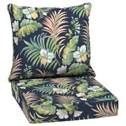 ARDEN Outdoor Deep Seat Cushion Set, 24 x 24, Water Repellant, Fade Resistant, Deep Seat Bottom & Back Cushion, Simone Blue Tropical
