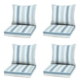thumbnail image 1 of ARDEN Outdoor Deep Seat Cushion Set (4-Pack), 22 in x 24 in, Weather-Proof, Rain-Proof, Fade Resistant Patio Cushion for Chair, Sofa, and Couch French Blue Linen Stripe, 1 of 8