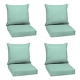 thumbnail image 1 of ARDEN Outdoor Deep Seat Cushion Set (4-Pack), 24 in x 24 in, Weather-Proof, Rain-Proof, Fade Resistant Patio Cushion for Chair, Sofa, and Couch Aqua Leala, 1 of 9