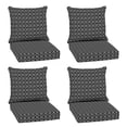 thumbnail image 1 of ARDEN Outdoor Deep Seat Cushion Set (4-Pack), 24 in x 24 in, Weather-Proof, Rain-Proof, Fade Resistant Patio Cushion for Chair, Sofa, and Couch Black Demi Tile, 1 of 8