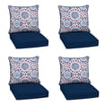 thumbnail image 1 of ARDEN Outdoor Deep Seat Cushion Set (4-Pack), 24 in x 24 in, Weather-Proof, Rain-Proof, Fade Resistant Patio Cushion for Chair, Sofa, and Couch Clark Blue, 1 of 8