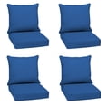 thumbnail image 1 of ARDEN Outdoor Deep Seat Cushion Set (4-Pack), 24 in x 24 in, Weather-Proof, Rain-Proof, Fade Resistant Patio Cushion for Chair, Sofa, and Couch Cobalt Blue Texture, 1 of 8
