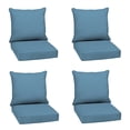 thumbnail image 1 of ARDEN Outdoor Deep Seat Cushion Set (4-Pack), 24 in x 24 in, Weather-Proof, Rain-Proof, Fade Resistant Patio Cushion for Chair, Sofa, and Couch French Blue Texture, 1 of 9