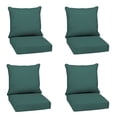 thumbnail image 1 of ARDEN Outdoor Deep Seat Cushion Set (4-Pack), 24 in x 24 in, Weather-Proof, Rain-Proof, Fade Resistant Patio Cushion for Chair, Sofa, and Couch Peacock Blue Green Texture, 1 of 9