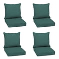 thumbnail image 1 of ARDEN Outdoor Deep Seat Cushion Set (4-Pack), 24 in x 24 in, Weather-Proof, Rain-Proof, Fade Resistant Patio Cushion for Chair, Sofa, and Couch Peacock Blue Green Texture, 1 of 9