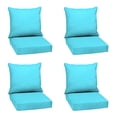 thumbnail image 1 of ARDEN Outdoor Deep Seat Cushion Set (4-Pack), 24 in x 24 in, Weather-Proof, Rain-Proof, Fade Resistant Patio Cushion for Chair, Sofa, and Couch Pool Blue Leala, 1 of 9